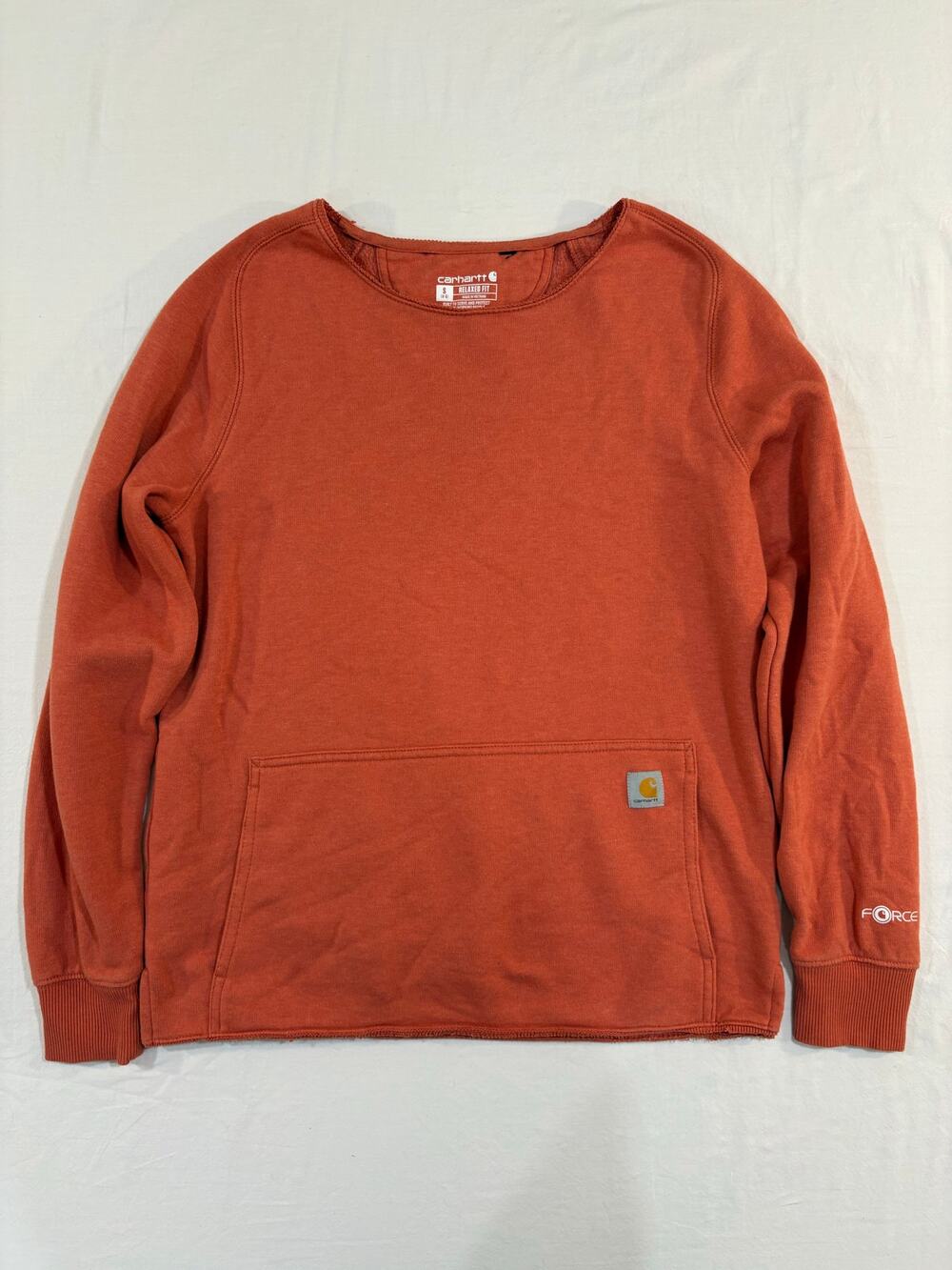 Carhartt Burnt Orange Sweatshirt Size Small Relaxed Fit